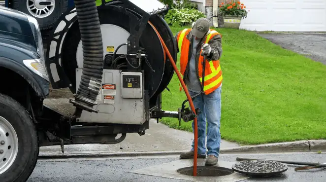 Technician using specialized drainage equipment for sewer line cleaning and foundation protection in Columbia, MO